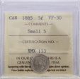 1885 Small 5 Canada 5-cents ICCS Certified VF-30 Online Hot Sale