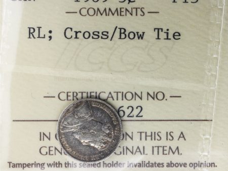 1909 RL, Cross Bow Tie Canada 5-cents ICCS Certified F-15 Discount