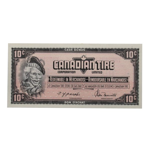 S4-C-YN 1974 Canadian Tire Coupon 10 Cents AU-UNC Supply