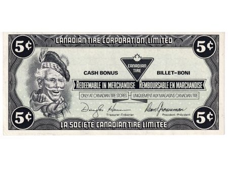 S9-B-AY2 Stretched # 1987 Canadian Tire Coupon 5 Cents Almost Uncirculated For Sale