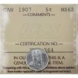 1907 Canada 5-cents ICCS Certified MS-62 (XVV 364) Online