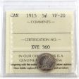 1915 Canada 5-cents ICCS Certified VF-20 Online Sale