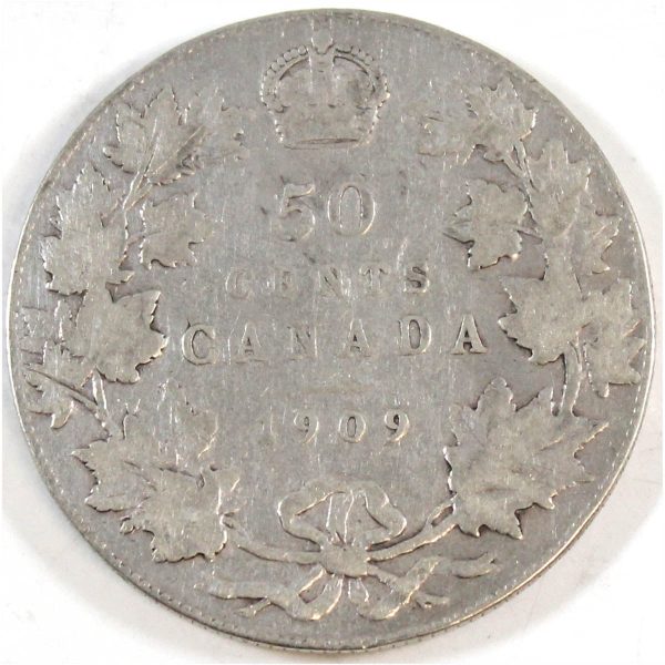 1909 Canada 50-cents Very Good (VG-8) Online Sale