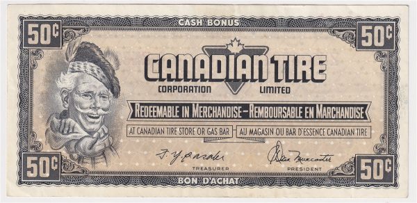 S4-E-ZN2 Orange # 1974 Canadian Tire Coupon 50 Cents Extra Fine For Cheap