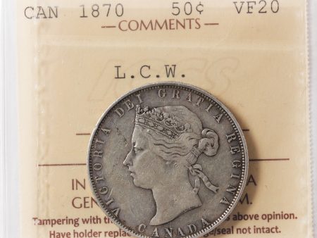 1870 LCW Canada 50-cents ICCS Certified VF-20 Sale