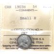 1903H Small H Canada 5-cents ICCS Certified MS-60 (XEZ 788) Online Sale