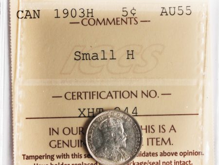 1903H Small H Canada 5-cents ICCS Certified AU-55 Online