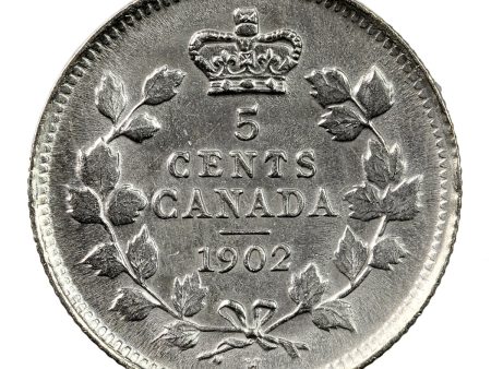 1902H Small H Canada 5-cents Choice Brilliant Uncirculated (MS-64) $ Hot on Sale