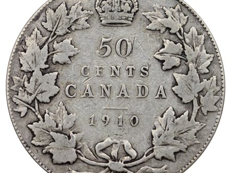 1910 Victorian Leaves Canada 50-cents VG-F (VG-10) $ Supply