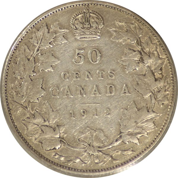 1912 Canada 50-cents ICCS Certified F-12 Online