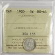 1920 Canada 5-cents ICCS Certified MS-63 Fashion