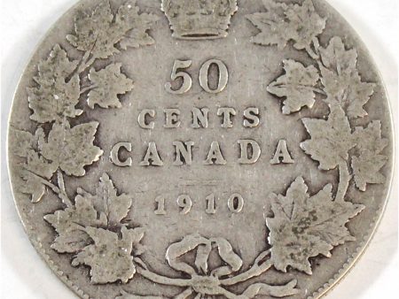 1910 Victorian Leaves Canada 50-cents G-VG (G-6) Sale