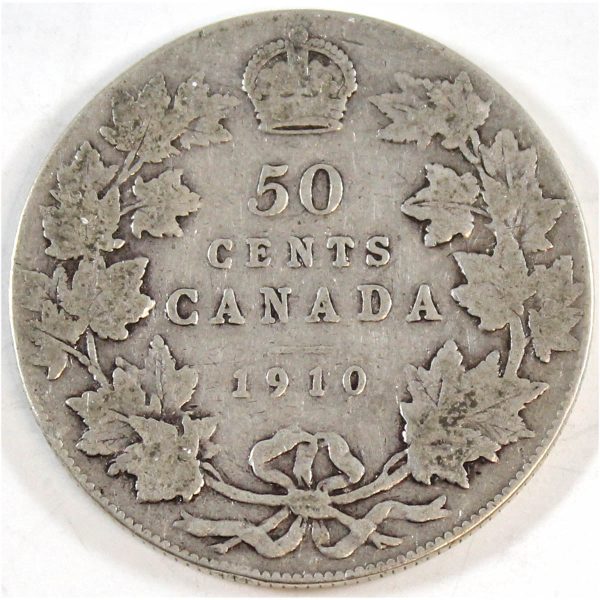 1910 Victorian Leaves Canada 50-cents G-VG (G-6) Sale