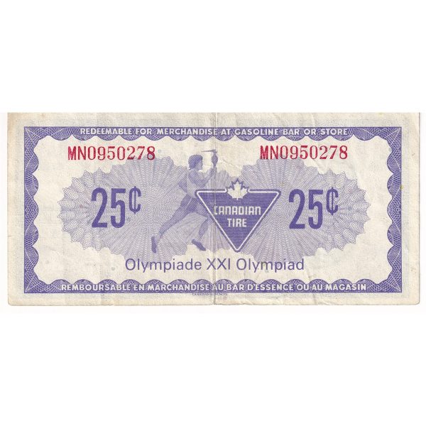 S5-D-MN 1976 Canadian Tire Coupon 25 Cents Very Fine Online Hot Sale