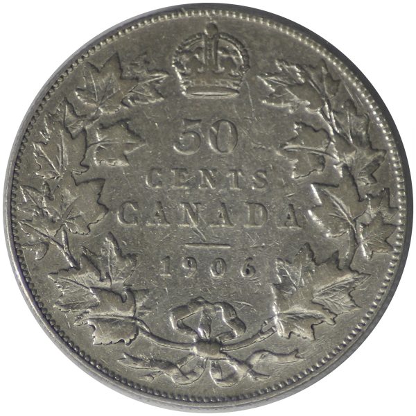 1906 Canada 50-cents ICCS Certified F-15 For Cheap