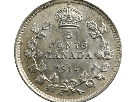 1914 Canada 5-cents Uncirculated (MS-60) $ Cheap