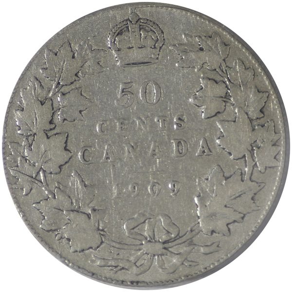 1909 Canada 50-cents ICCS Certified F-15 Online Sale