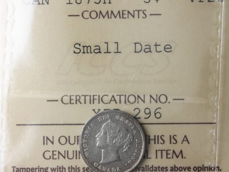 1875H Small Date Canada 5-cents ICCS Certified VF-20 on Sale