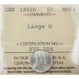 1902H Large H Canada 5-cents ICCS Certified MS-64 (XVV 356) Online now