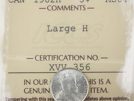 1902H Large H Canada 5-cents ICCS Certified MS-64 (XVV 356) Online now