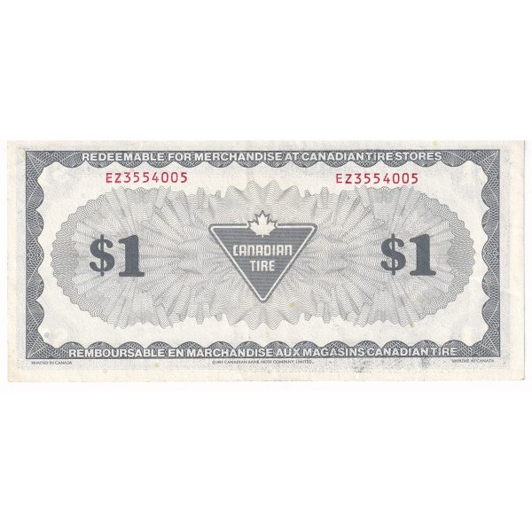 S7-F-EZ 1985 Canadian Tire Coupon $1.00 EF-AU For Cheap