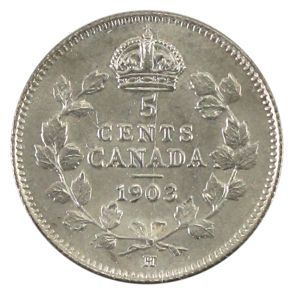 1903H Small H Canada 5-cents AU-UNC (AU-55)$ on Sale