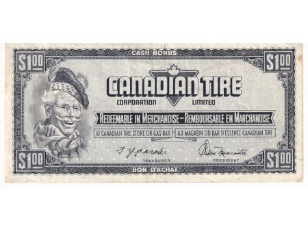 S4-F-FN 1974 Canadian Tire Coupon $1.00 Very Fine Hot on Sale