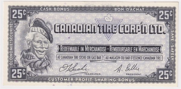 S1-D-D 1961 Canadian Tire Coupon 25 Cents Uncirculated Supply