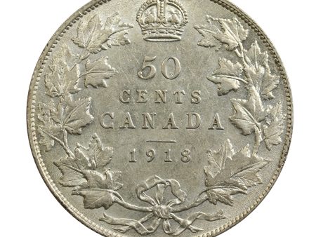 1918 Canada 50-cents EF-AU (EF-45) $ For Cheap