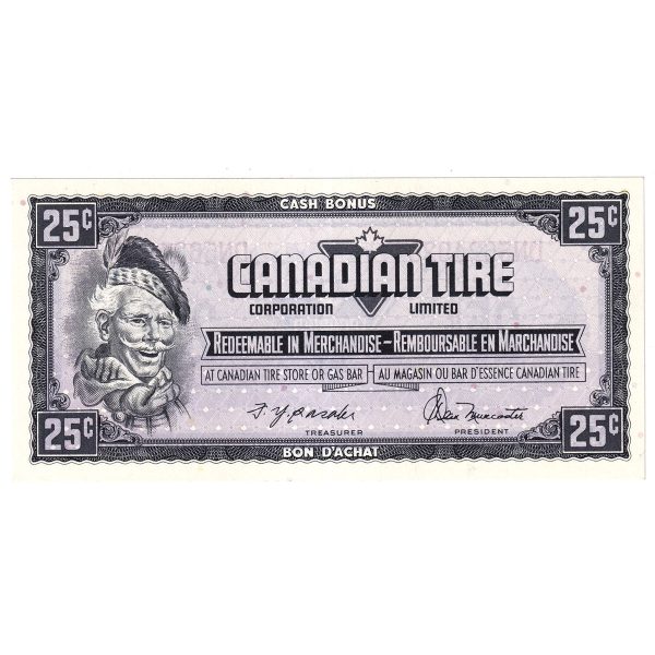 S4-D-DN 1974 Canadian Tire Coupon 25 Cents Uncirculated Online Sale