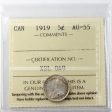 1919 Canada 5-cents ICCS Certified AU-55 Discount