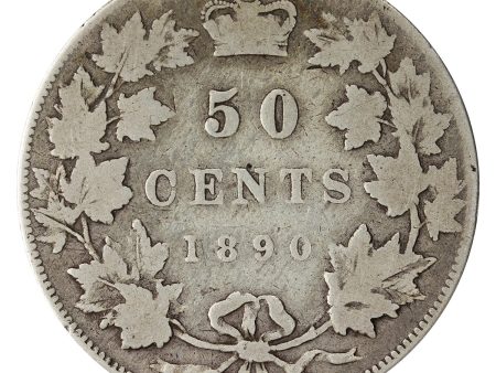 1890H Canada 50-cents Very Good (VG-8) $ Online Sale