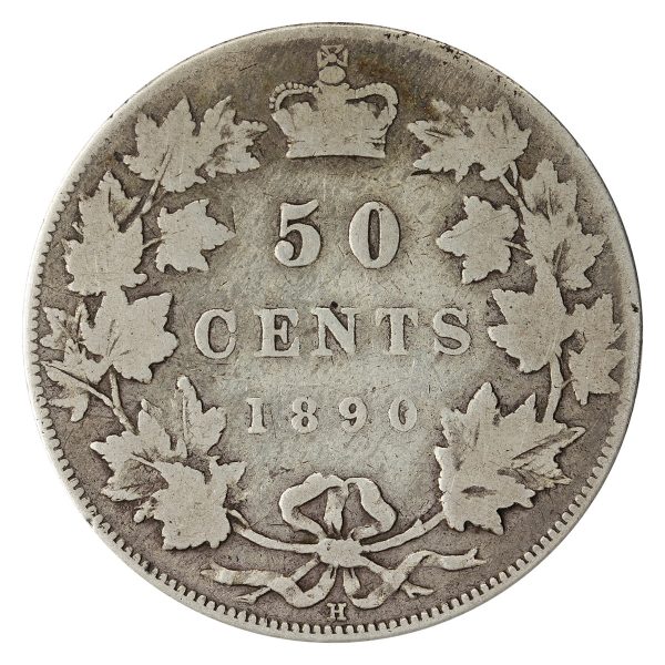 1890H Canada 50-cents Very Good (VG-8) $ Online Sale