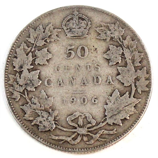 1906 Canada 50-cents Very Good (VG-8) Hot on Sale