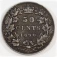 1890H Canada 50-cents F-VF (F-15) $ Cheap