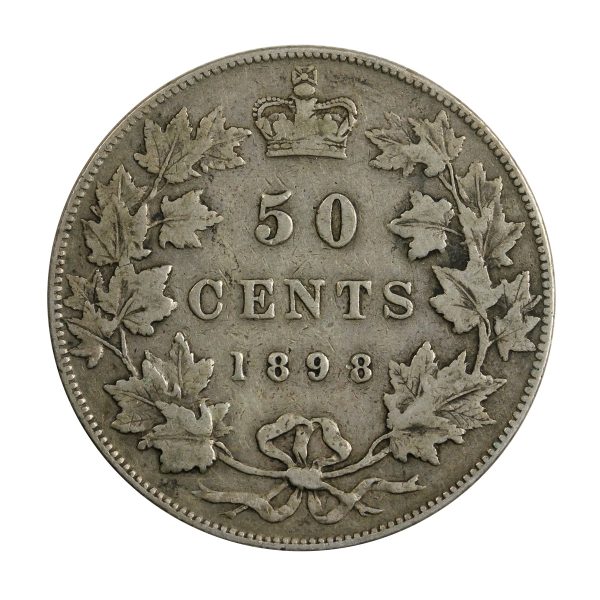 1898 Canada 50-cents F-VF (F-15) $ For Discount