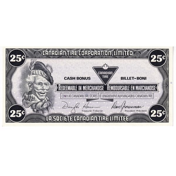 S9-D-CY1 1987 Canadian Tire Coupon 25 Cents Uncirculated Online now