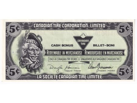 S10-B-A 1989 Canadian Tire Coupon 5 Cents Almost Uncirculated on Sale