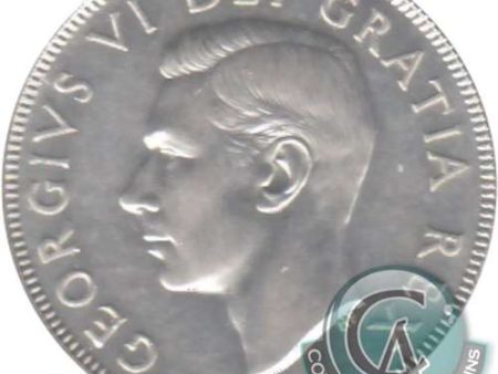 1937 Canada 50-cents Almost Uncirculated (AU-50) For Cheap