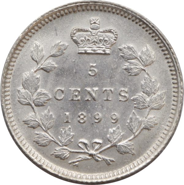 1899 Canada 5-cents Brilliant Uncirculated (MS-63) $ Online Sale