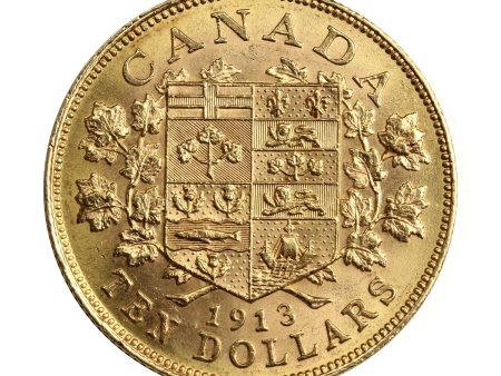 1913 Canada $10 Gold UNC + (MS-62) on Sale