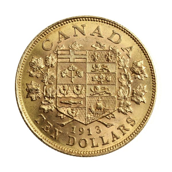 1913 Canada $10 Gold UNC + (MS-62) on Sale