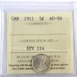 1911 Canada 5-cents ICCS Certified AU-50 Online now