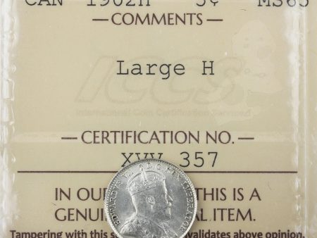 1902H Large H Canada 5-cents ICCS Certified MS-65 (XVV 357) Online Hot Sale