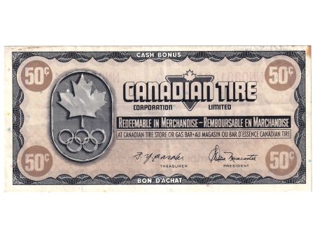 S5-E-NN 1976 Canadian Tire Coupon 50 Cents VF-EF (Stain) For Cheap