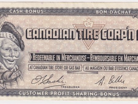 S1-E-E 1961 Canadian Tire Coupon 50 Cents Almost Uncirculated (Holes) Online Hot Sale