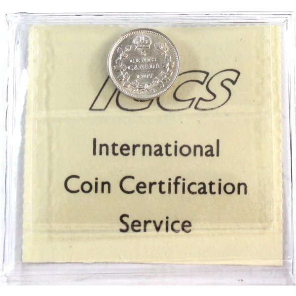 1907 Canada 5-cents ICCS Certified AU-50 Online Sale