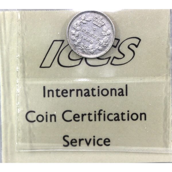 1900 Round O s Canada 5-cents ICCS Certified F-15 Online now