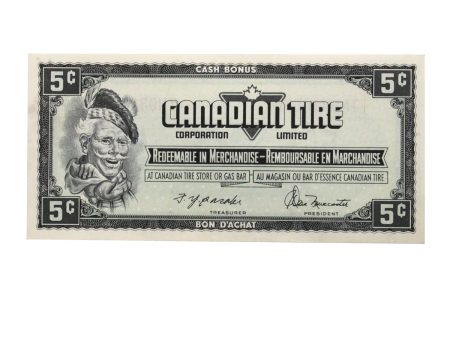 S4-B-TN1 1974 Canadian Tire Coupon 5 Cents EF-AU Discount