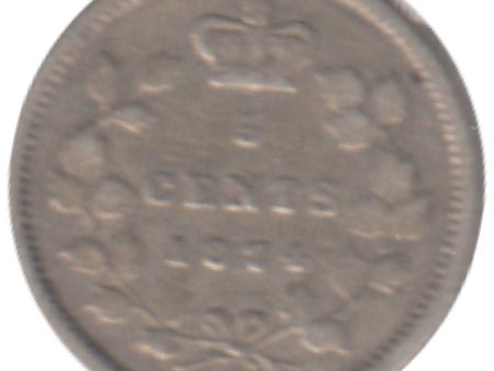 1874H Plain 4 Canada 5-cents G-VG (G-6) Online Sale